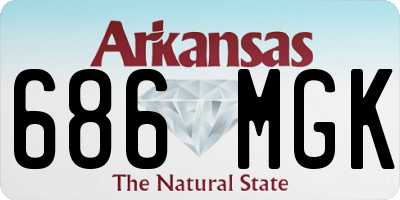 AR license plate 686MGK