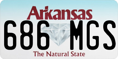 AR license plate 686MGS
