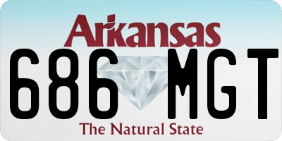 AR license plate 686MGT