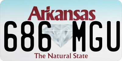 AR license plate 686MGU