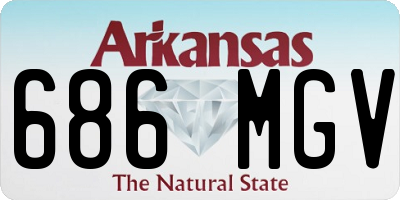 AR license plate 686MGV