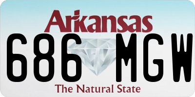 AR license plate 686MGW