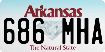 AR license plate 686MHA