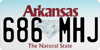 AR license plate 686MHJ