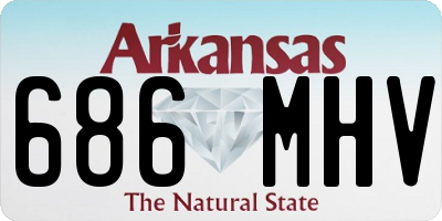 AR license plate 686MHV
