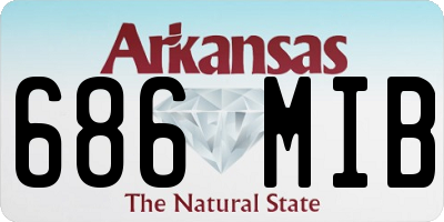 AR license plate 686MIB