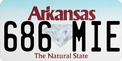 AR license plate 686MIE