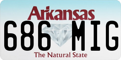 AR license plate 686MIG