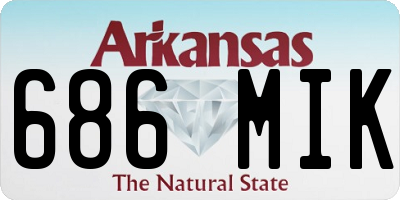 AR license plate 686MIK