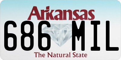 AR license plate 686MIL