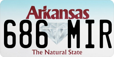 AR license plate 686MIR