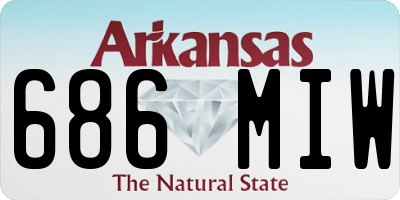 AR license plate 686MIW