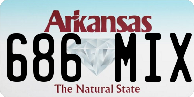 AR license plate 686MIX