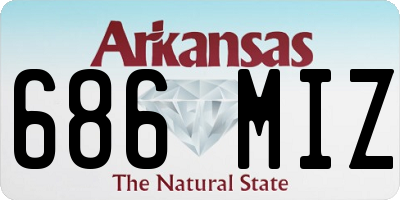 AR license plate 686MIZ