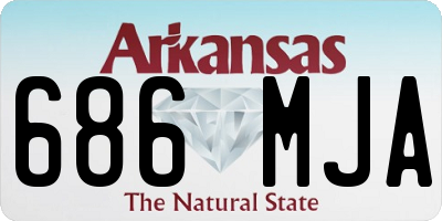 AR license plate 686MJA