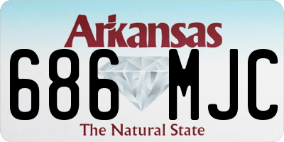 AR license plate 686MJC