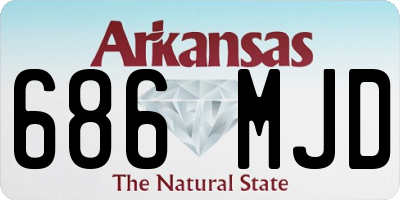 AR license plate 686MJD