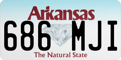 AR license plate 686MJI