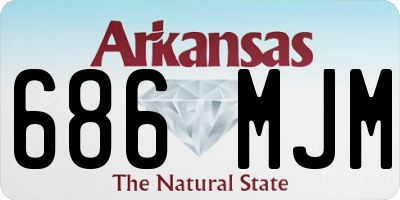 AR license plate 686MJM