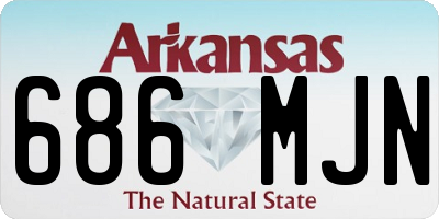 AR license plate 686MJN