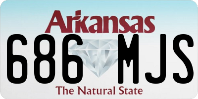 AR license plate 686MJS