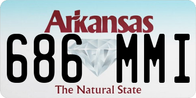 AR license plate 686MMI