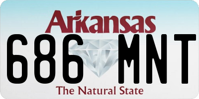 AR license plate 686MNT