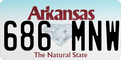 AR license plate 686MNW