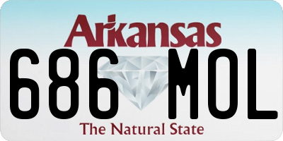 AR license plate 686MOL