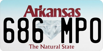 AR license plate 686MPO