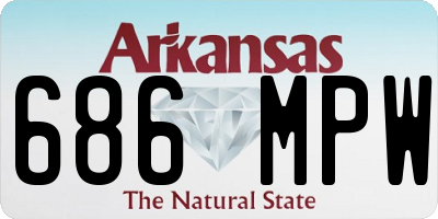 AR license plate 686MPW