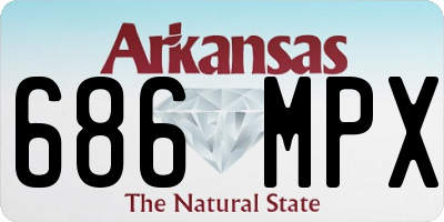 AR license plate 686MPX