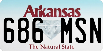AR license plate 686MSN