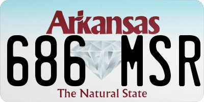 AR license plate 686MSR