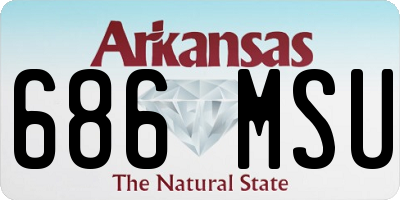 AR license plate 686MSU