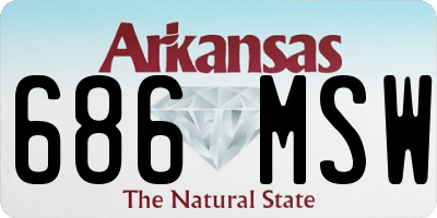 AR license plate 686MSW