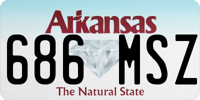 AR license plate 686MSZ