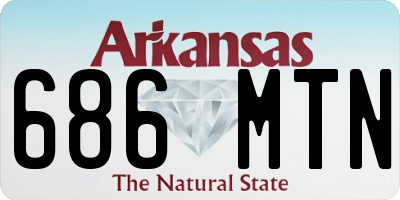 AR license plate 686MTN