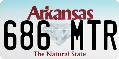 AR license plate 686MTR
