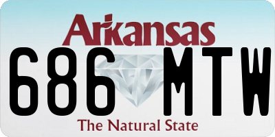 AR license plate 686MTW
