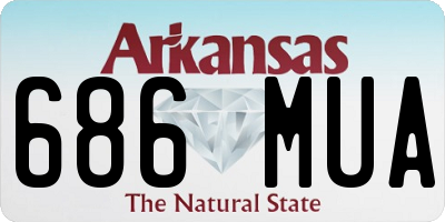 AR license plate 686MUA
