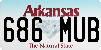 AR license plate 686MUB