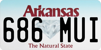 AR license plate 686MUI