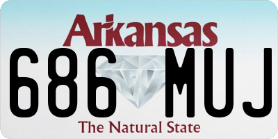 AR license plate 686MUJ