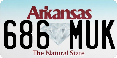 AR license plate 686MUK