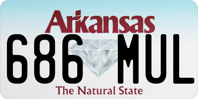 AR license plate 686MUL