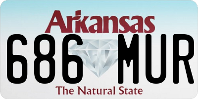 AR license plate 686MUR