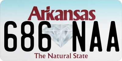 AR license plate 686NAA