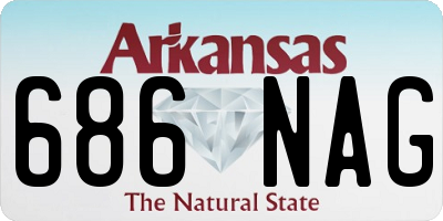 AR license plate 686NAG