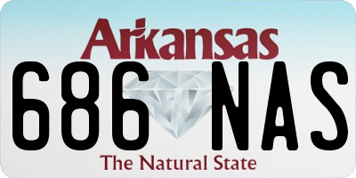 AR license plate 686NAS